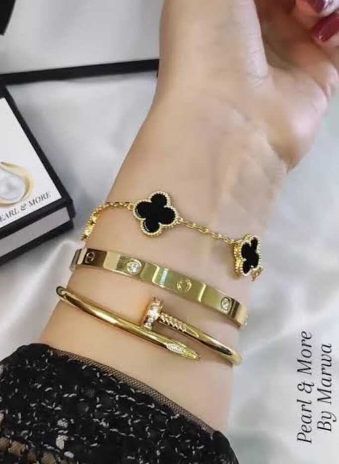 Anti Tarnish 3 Pc,s Bracelets Combo